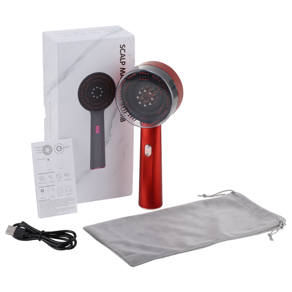Peigne LED Portable 630 nm – Massage & Nutrition Capillaire