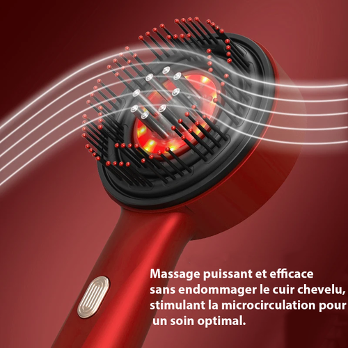 Peigne LED Portable 630 nm – Massage & Nutrition Capillaire