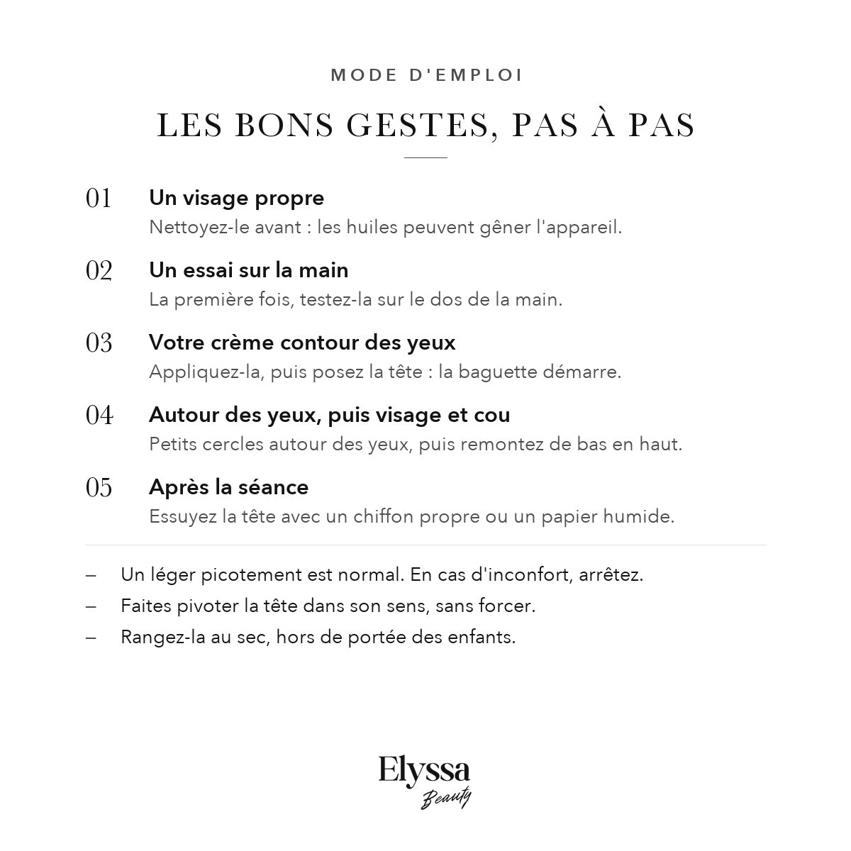 Mode d'emploi de la baguette contour des yeux, pas à pas