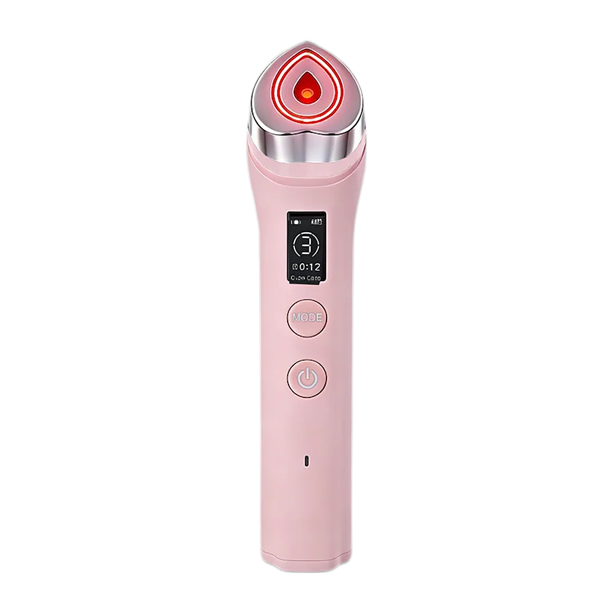Appareil facial 5-en-1 Elyssa Beauty rose, tête de soin LED en forme de cœur
