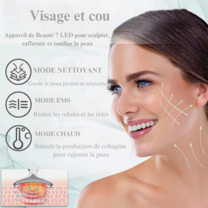 Masseur EMS Visage & Cou – Fermeté & Contour Remodelé